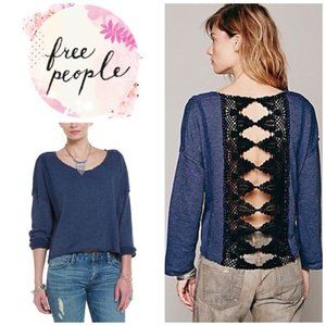 Free People Victorian Lace Pullover Top XS NWT